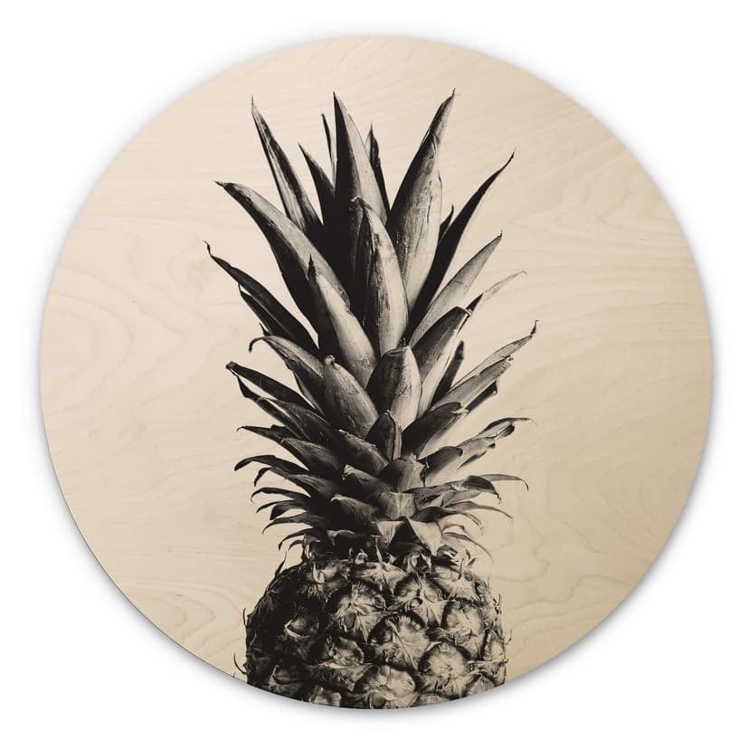 Stampa su legno 1X Studio - Ananas - tondo