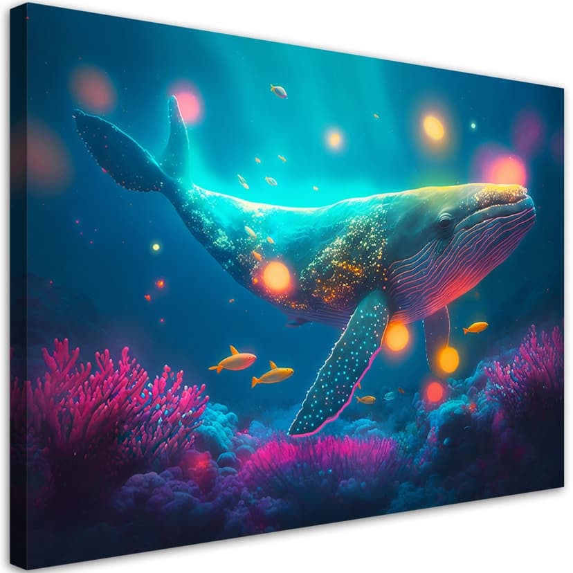 Stampa su tela Balena magica