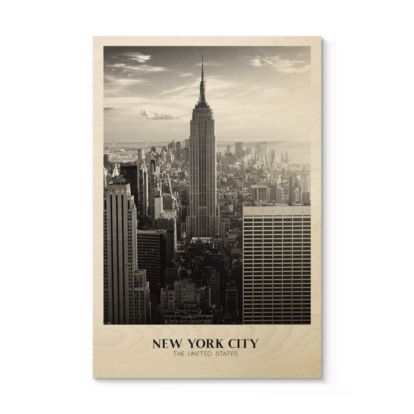 Stampa su legno - New York City