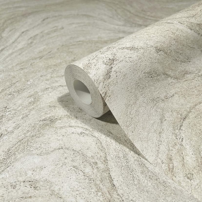 Carta da parati non tessuta in marmo effetto pietra grigio, beige effetto marmo