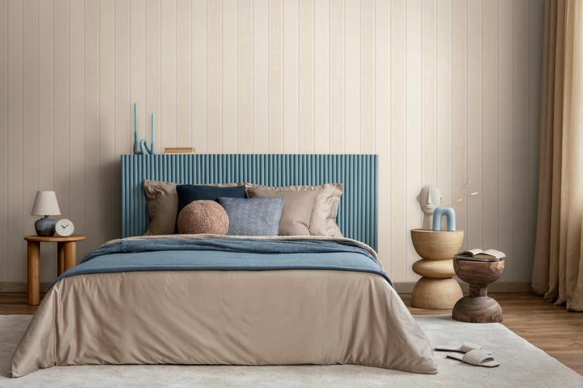Carta da parati in tessuto non tessuto a strisce moderne, classiche, shabby chic in beige