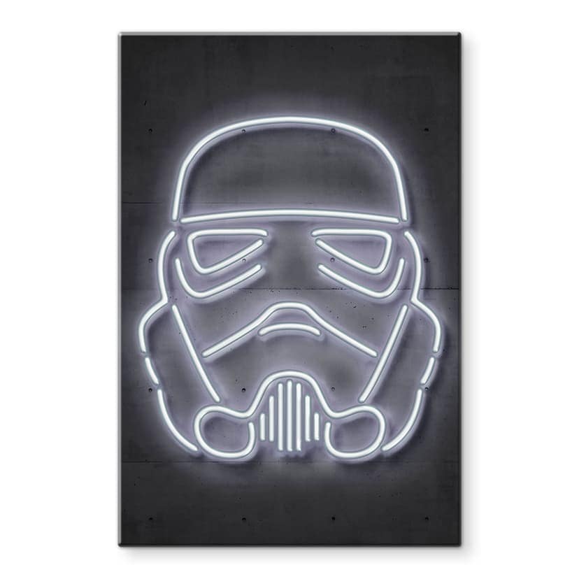 Stampa su vetro di un casco Stormtrooper - Mielu