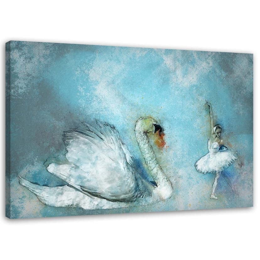 Stampe su tela, Cigno e ballerina