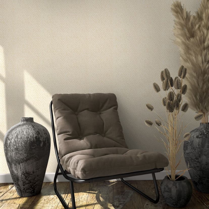 Carta da parati testurizzata, vliesbehang Loft Superior in beige