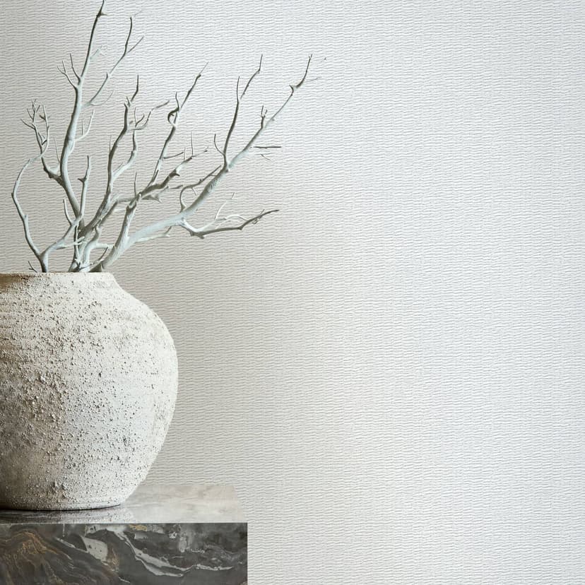 Carta da parati in tessuto non tessuto con effetto legno grigio, bianco, tessile