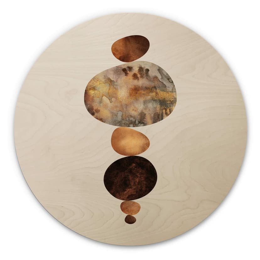 Stampa su legno Fredriksson - Balance - tondo