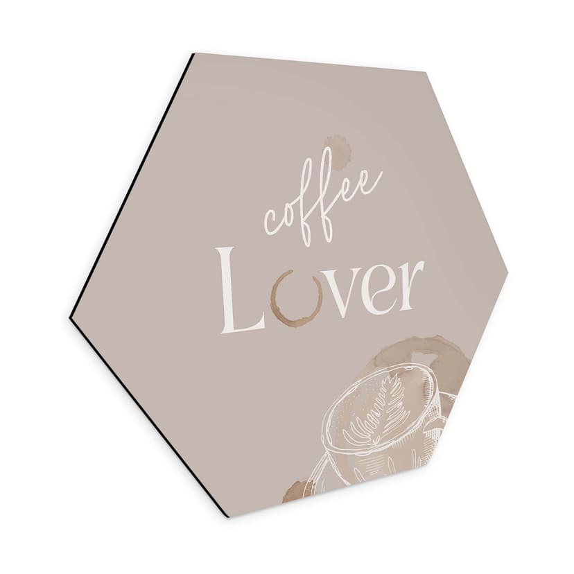 Esagono Alu-Dibond Coffee Lover