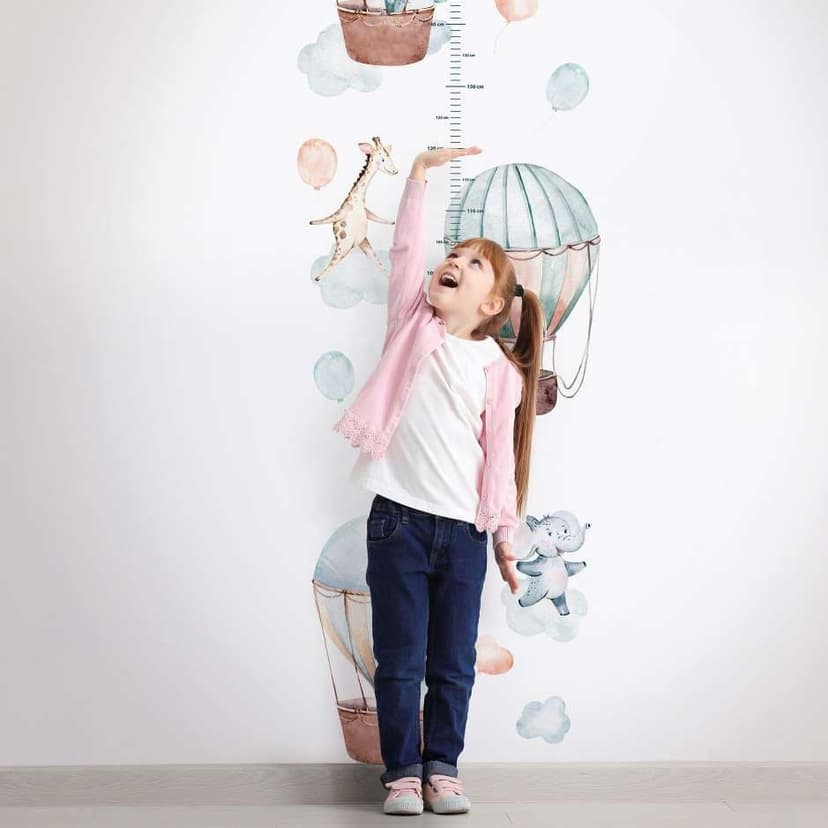 Carta da parati per bambini, carta da parati in tessuto non tessuto con illustrazione Kids Walls bianco, blu, beige