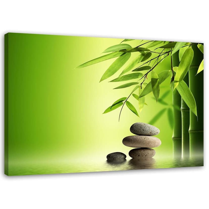 Stampe su tela, Pietre e bambù Zen