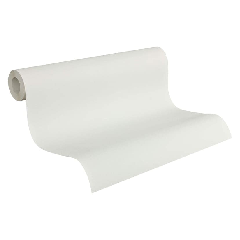 Carta da parati unitaria in tessuto non tessuto bianco Hygge plain matt con struttura leggera