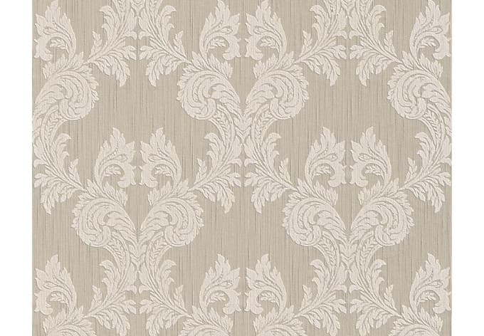 Architects Paper - carta da parati in tessuto serie "Tessuto" colore beige-grigio, bianco-grigio