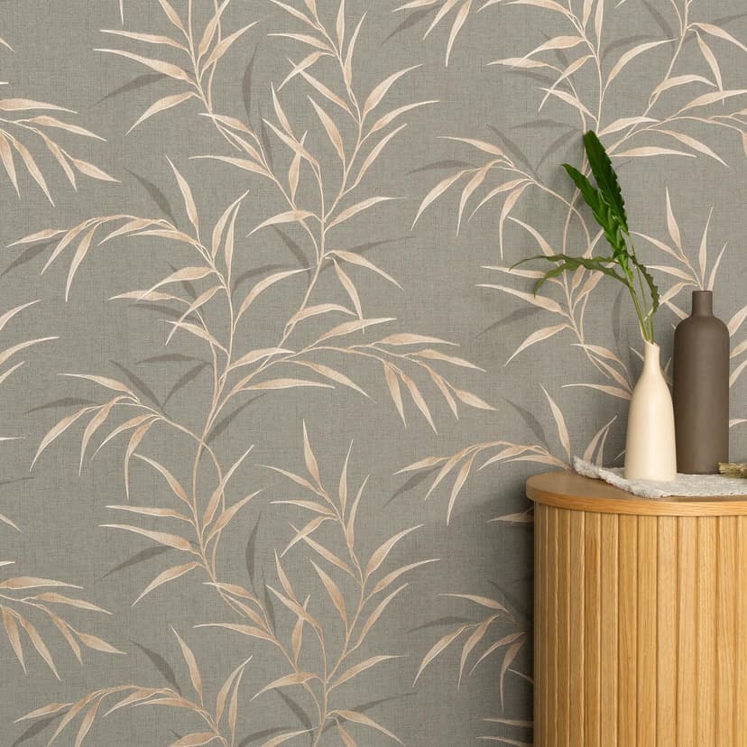 Guido Maria Kretschmer Carta da parati con motivo a foglie Yamato Fashion for Walls 5 marrone