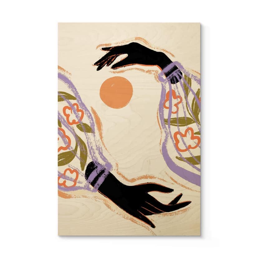 Stampa su legno Arty Guava - Hugging the Sun