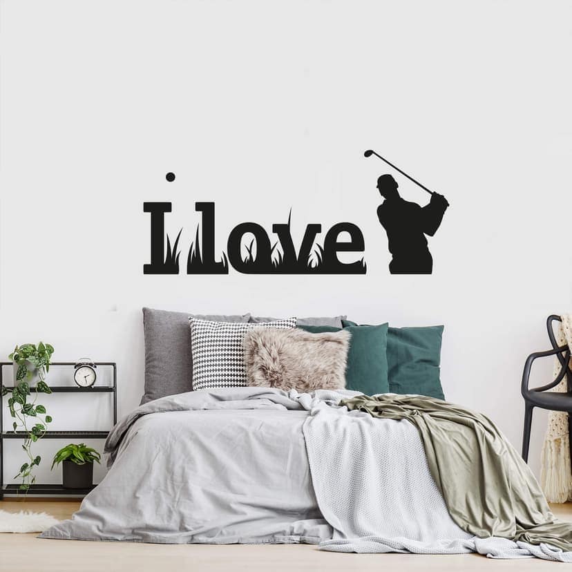 Adesivo murale - I love golf