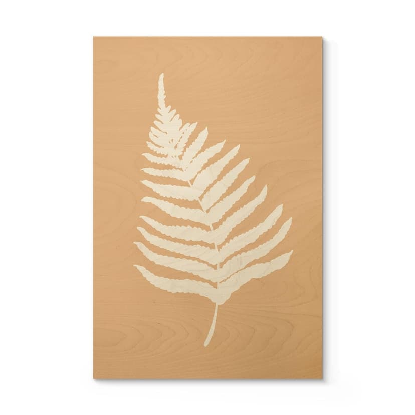 Stampa su legno Sagoma di foglia di felce - 1X Studio