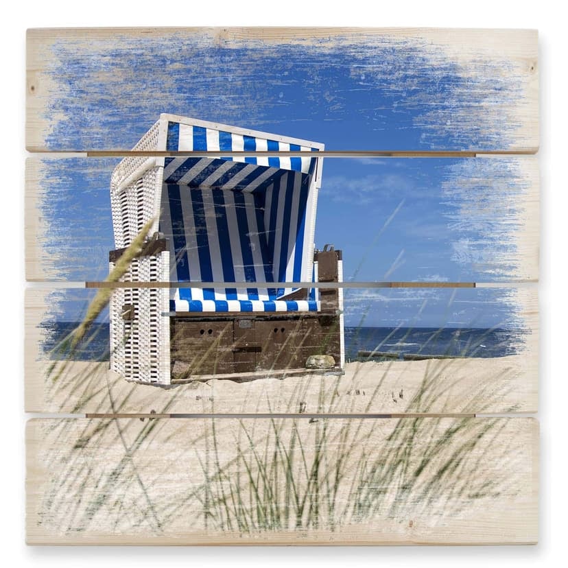 Stampa su legno - Poltrana da spiaggia