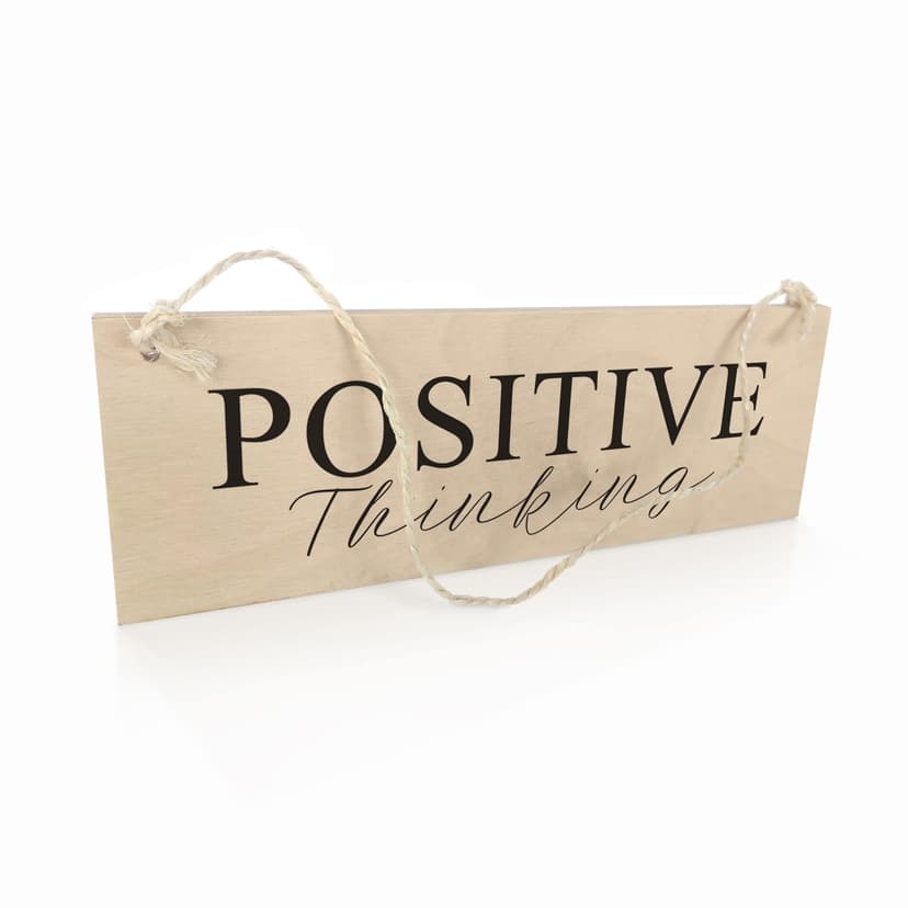 Targa in legno - Positive Thinking