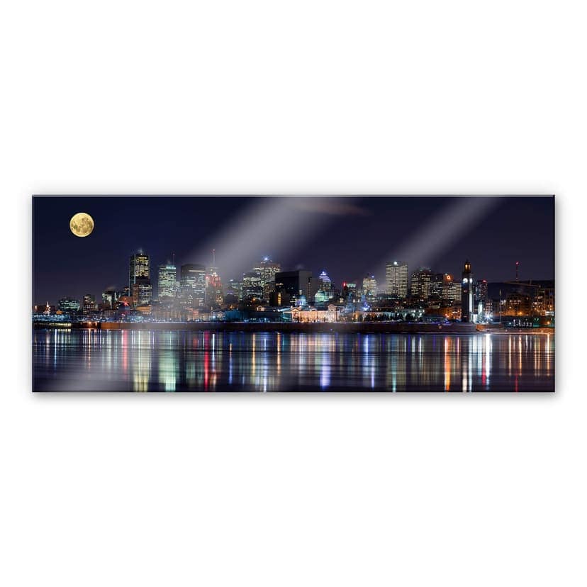 Stampa su vetro acrilico YuppiDu - La luna su Montreal