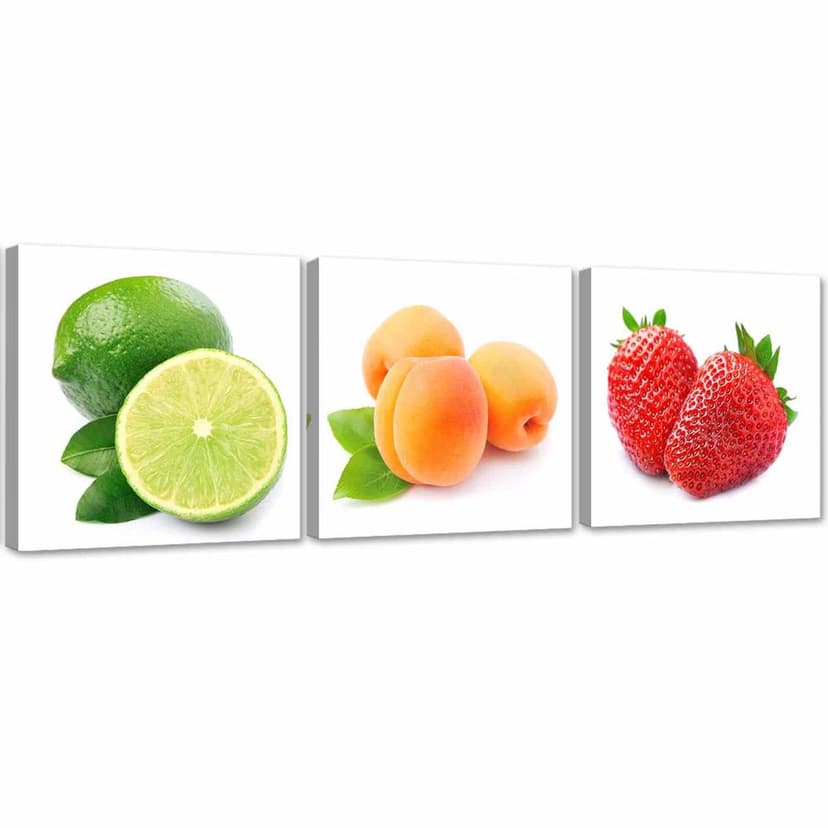 Stampa su tela 3 pezzi, frutti succosi