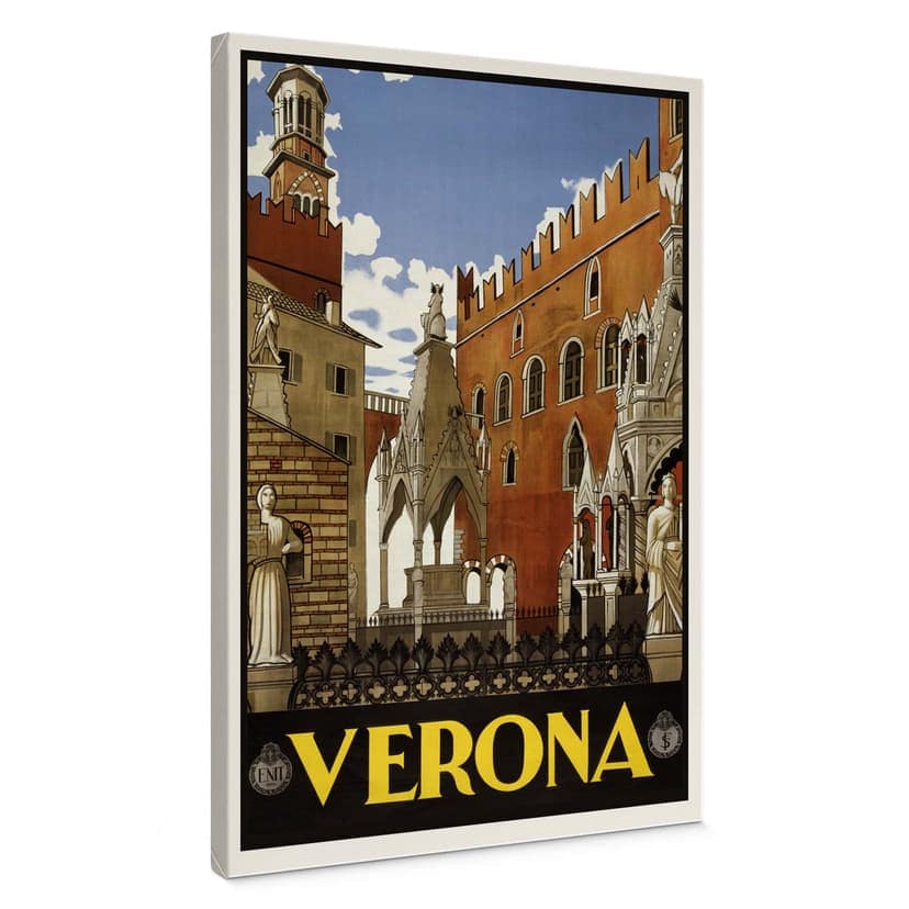 Stampa su tela Vintage Travel - Verona