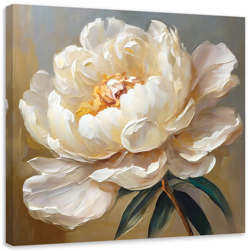 Stampa su tela, peonia stampata su tela