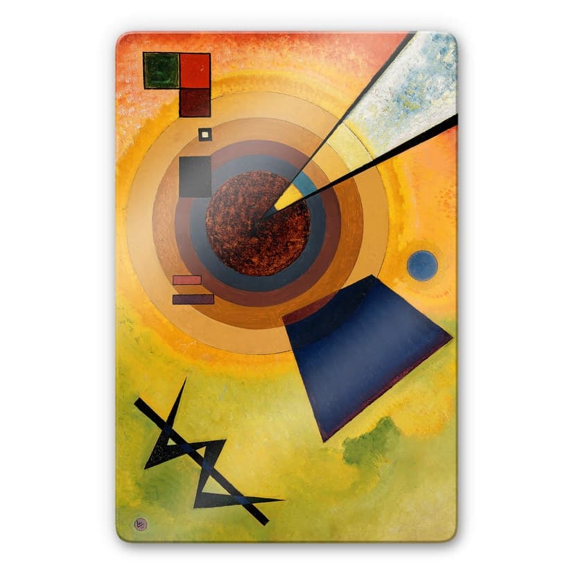 Glasbild  Kandinsky - Grün und Rot
