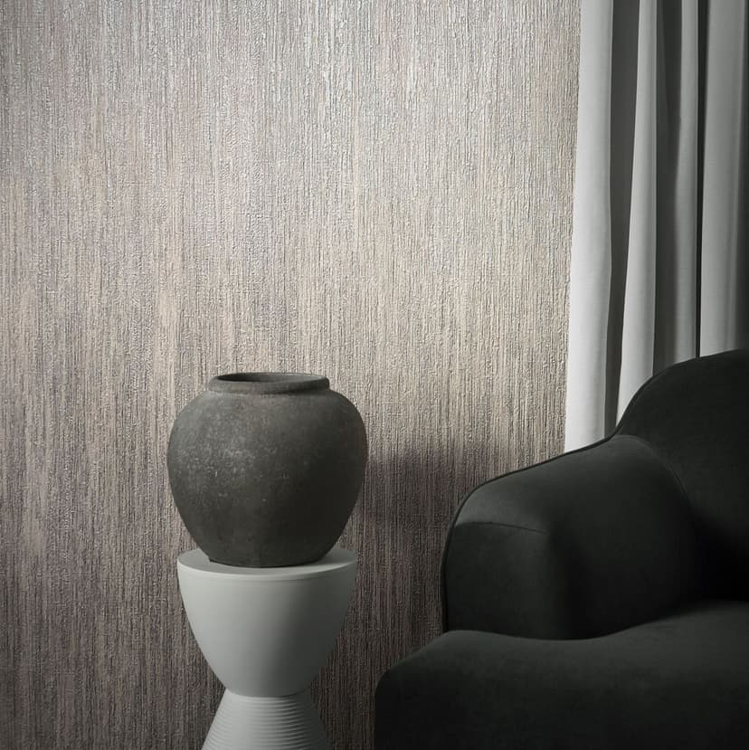 Carta da parati a tinta unita, tessuto non tessuto Natural Opulence in beige