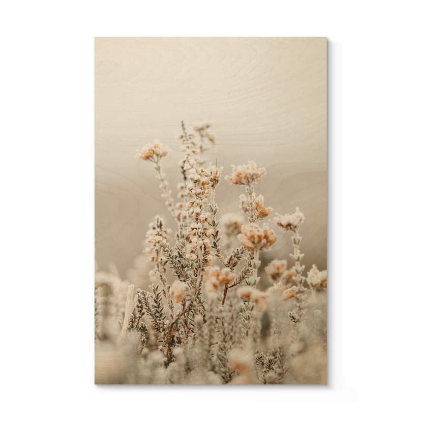 Stampa su legno Annie - Fiori di ghiaccio