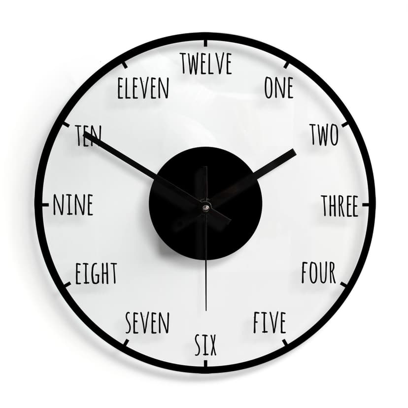 Orologio in vetro - Orario Ø30 cm
