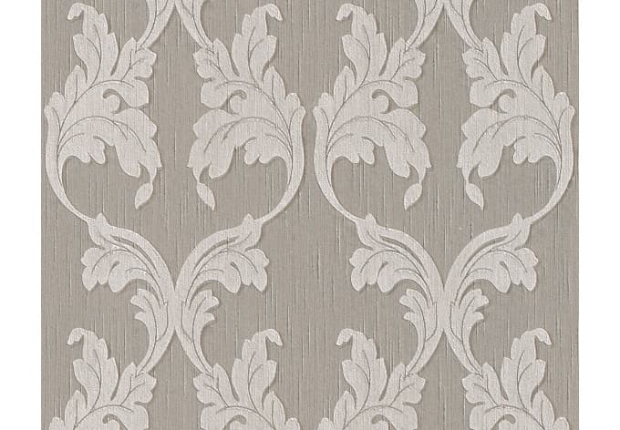 Architects Paper - carta da parati in tessuto serie "Tessuto" colore beige-grigio, grigio seta