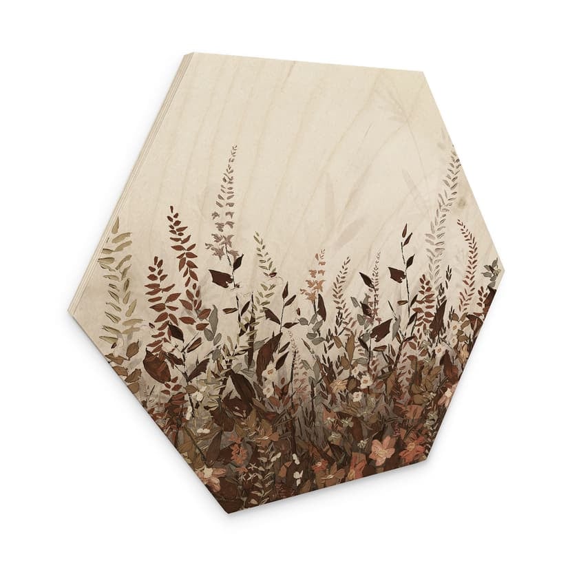 Esagono in legno Prato di fiori vintage - Lane