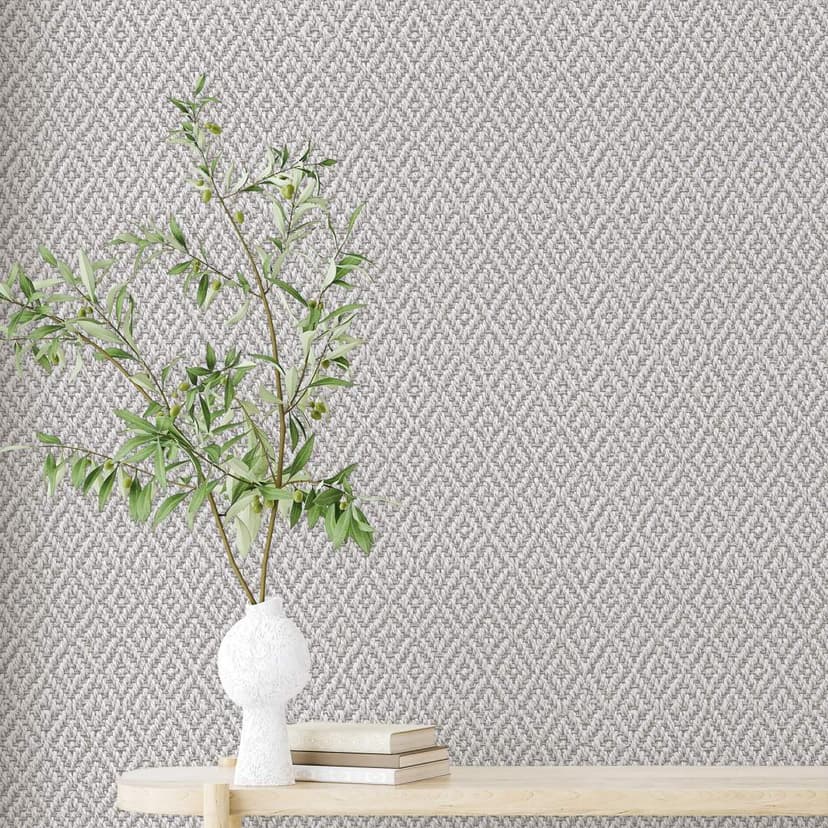 Carta da parati grafica, carta da parati in tessuto non tessuto Flora grigio