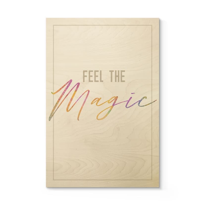 Stampa su legno Feel the magic