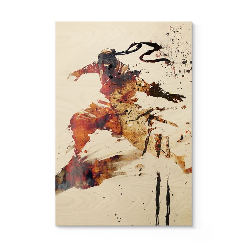 Quadro in legno Ninja volante - Kulik