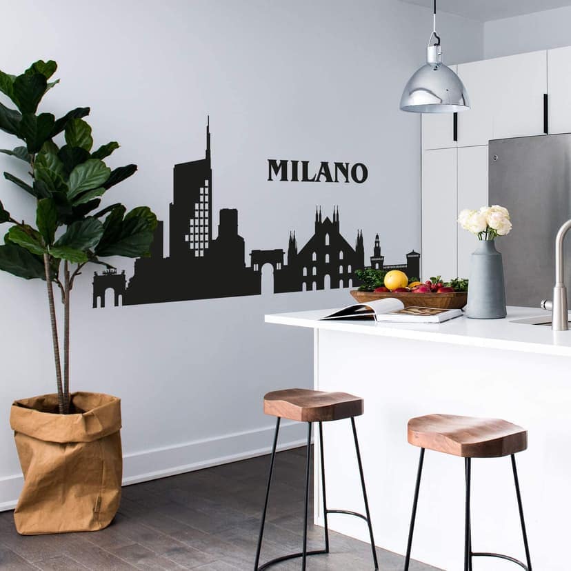 Adesivo murale Profilo di Milano