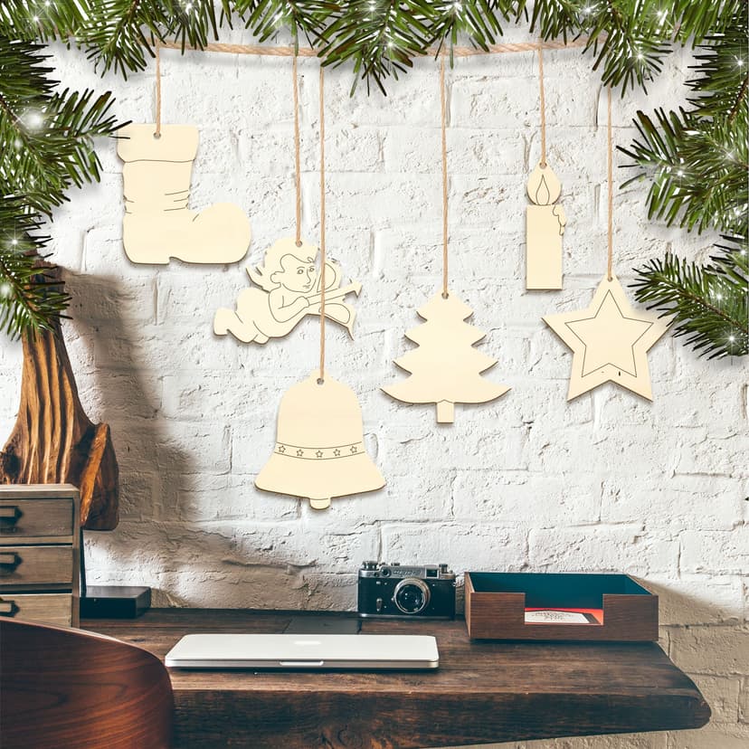 Decori in legno per l’albero (6 pezzi)