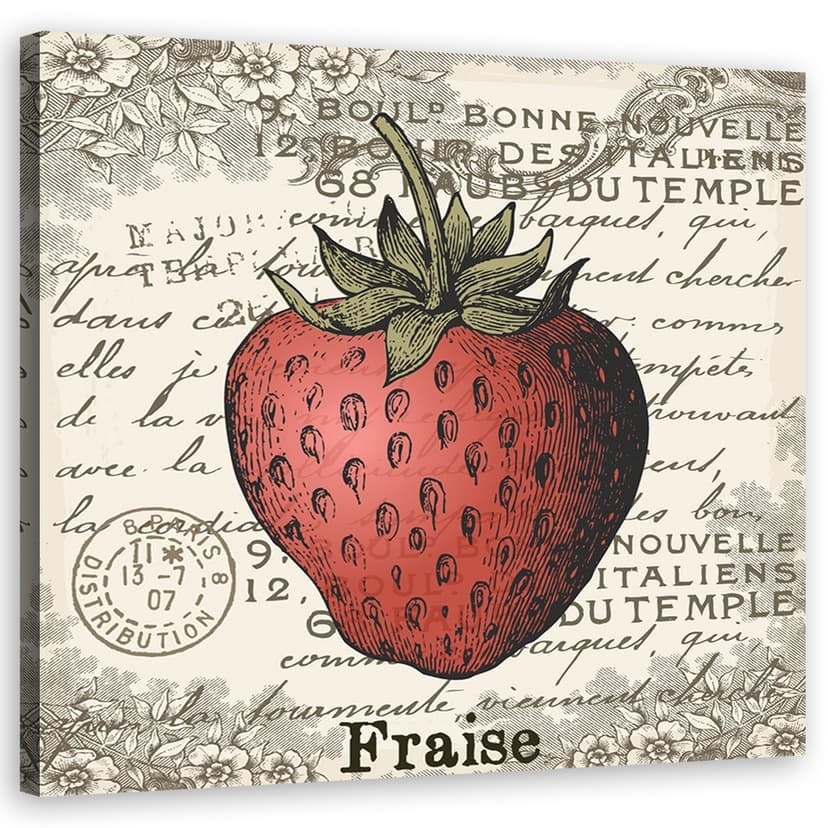 Stampe su tela, fragole vintage