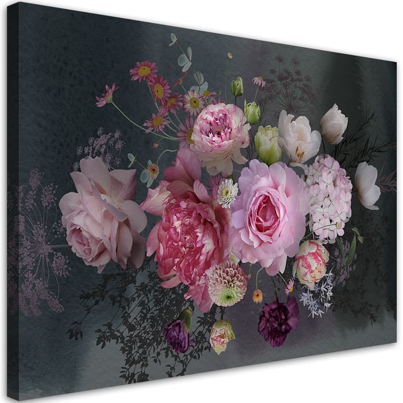 Stampe su tela, Bouquet di fiori vintage