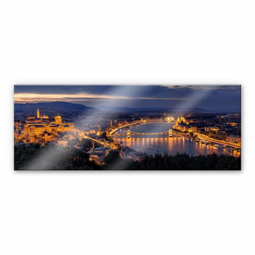 Stampa su vetro acrilico Mørkeberg - Budapest