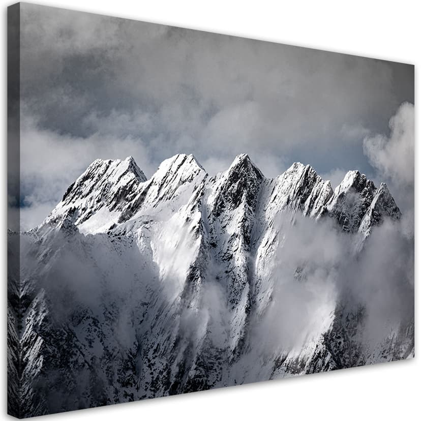Stampe su tela, vette di montagna in inverno
