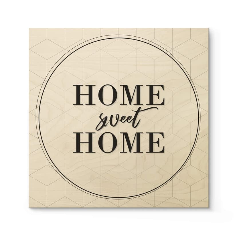 Stampa su legno - Home sweet Home