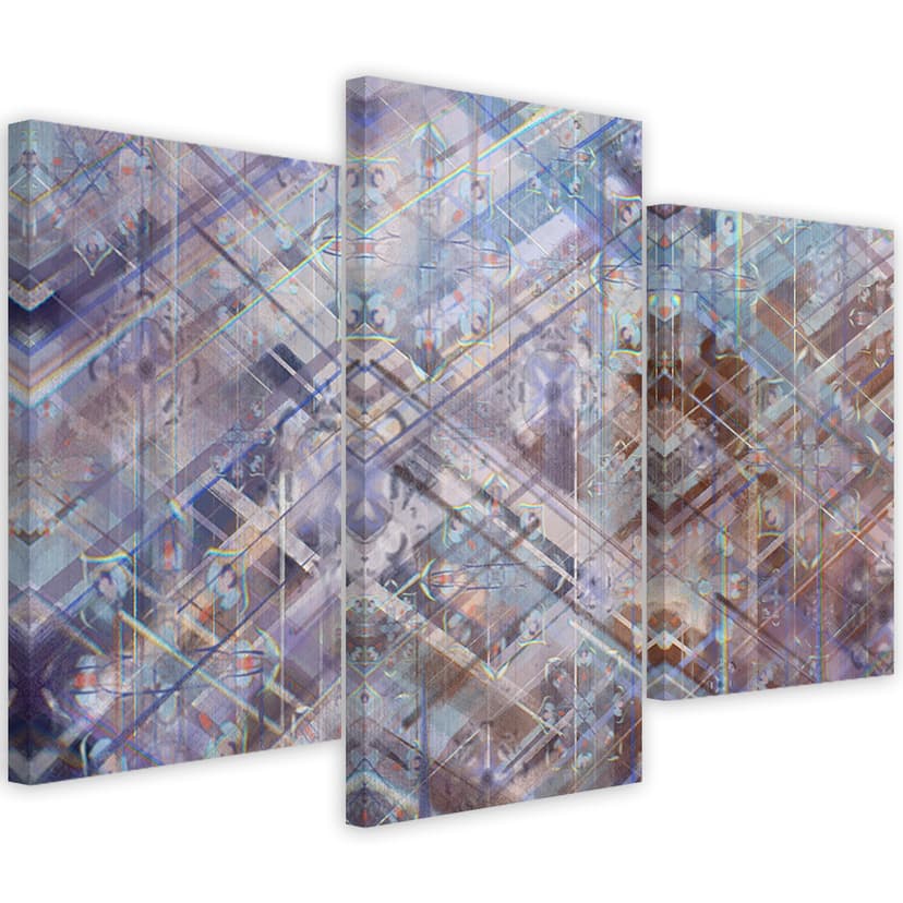Stampa su tela 3 pezzi Forme geometriche astratte