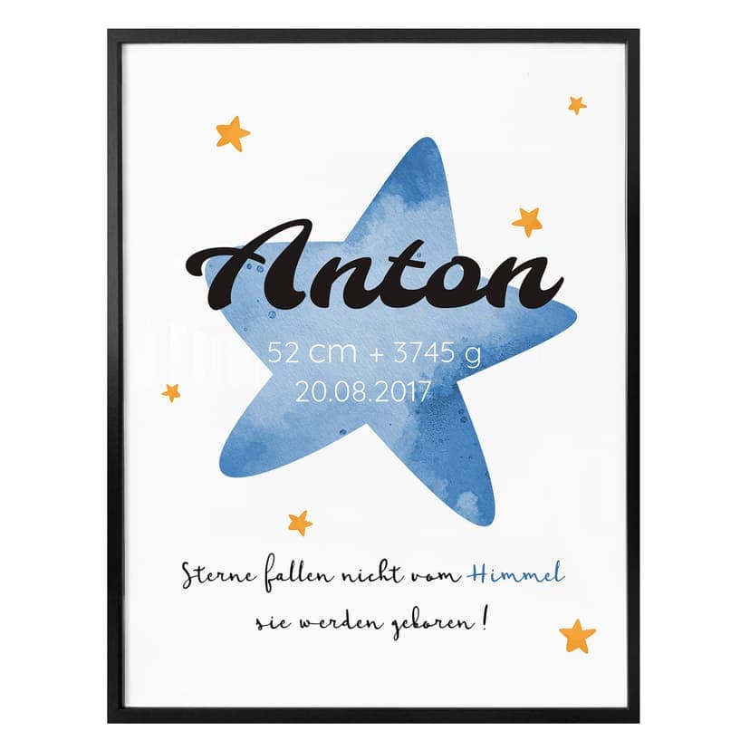 Poster Sterne + Testo personalizzato