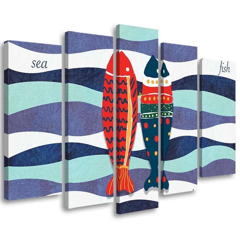 Stampa su tela 5 pezzi Rocket Cartoon