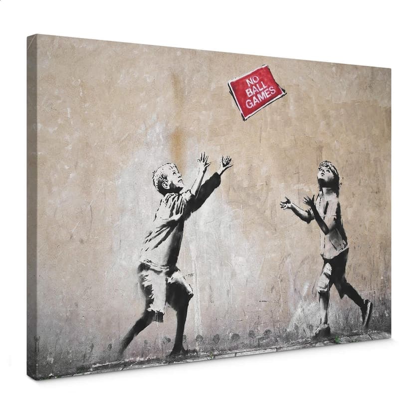Stampa su tela Banksy - No Ball Games