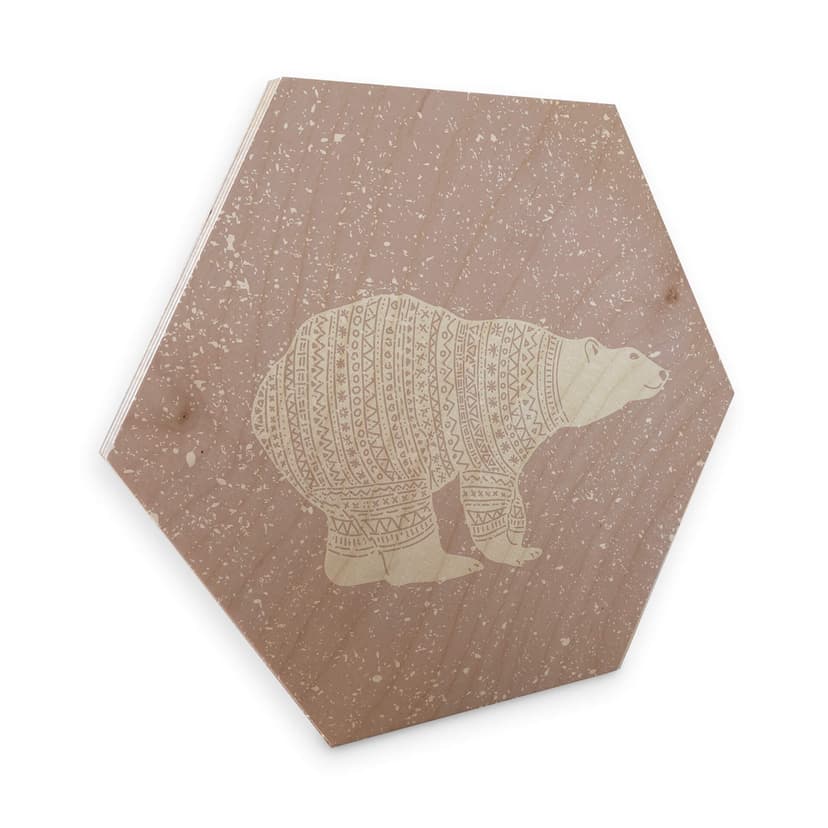 Esagoni in legno – Orso polare