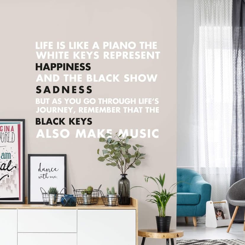 Adesivo Murale Life is like a piano...