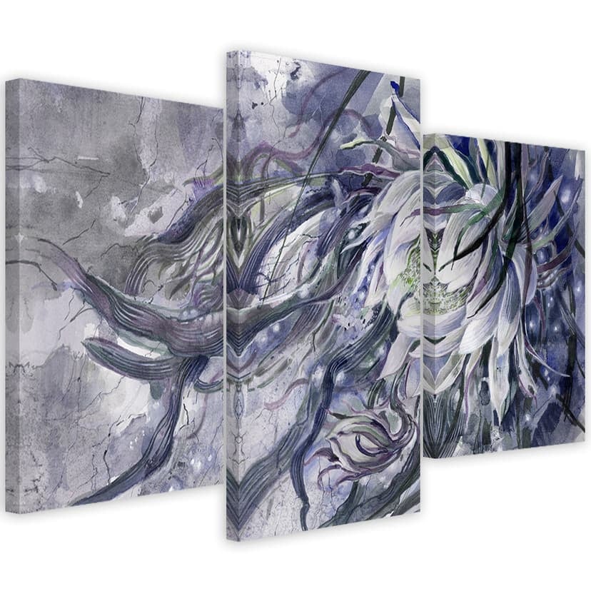 Stampa su tela in 3 pezzi, Fiore della Regina della Notte