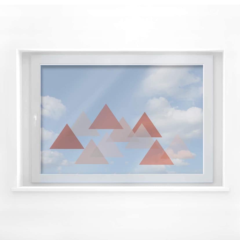 Adesivo per finestra - Triangoli rossi