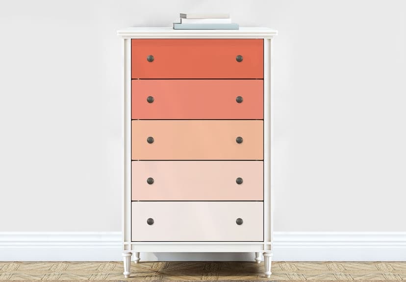 Pellicole per mobili, pellicole decorative - cancellabili - colore arancione sfumato